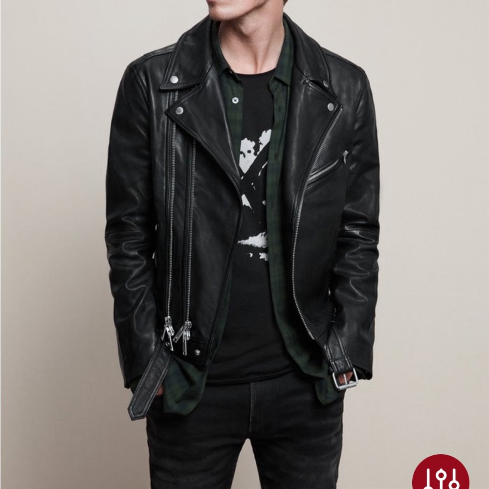 Bruce leather biker jacket John varvatos
